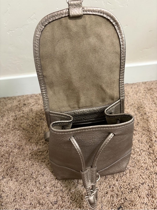 Free People Josie Mini Backpack Metallic Gun Metal Dusty Gold main image 4